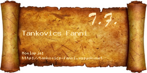 Tankovics Fanni névjegykártya